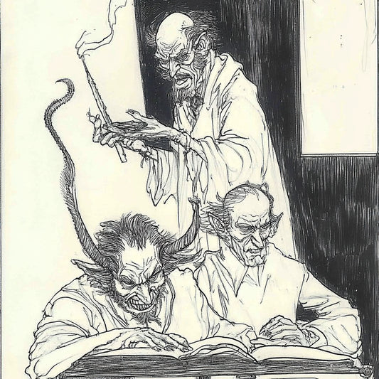 A collection of AI-generated artworks inspired by Austin Osman Spare, depicting spectral visions and ethereal entities. The 'Spirits' series channels Spare’s automatic drawing, capturing ghostly figures in swirling, dreamlike forms. These artworks evoke unseen forces, shifting between human and supernatural. Intricate line work and surreal distortions reflect Spare’s esoteric influence, inviting viewers into a world where spirits whisper beyond reality.