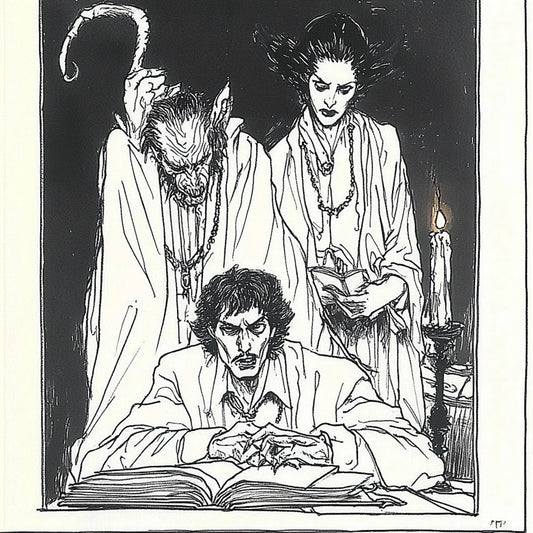 A collection of AI-generated artworks inspired by Austin Osman Spare, depicting spectral visions and ethereal entities. The 'Spirits' series channels Spare’s automatic drawing, capturing ghostly figures in swirling, dreamlike forms. These artworks evoke unseen forces, shifting between human and supernatural. Intricate line work and surreal distortions reflect Spare’s esoteric influence, inviting viewers into a world where spirits whisper beyond reality.