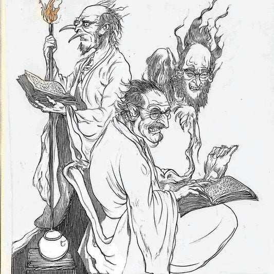 A collection of AI-generated artworks inspired by Austin Osman Spare, depicting spectral visions and ethereal entities. The 'Spirits' series channels Spare’s automatic drawing, capturing ghostly figures in swirling, dreamlike forms. These artworks evoke unseen forces, shifting between human and supernatural. Intricate line work and surreal distortions reflect Spare’s esoteric influence, inviting viewers into a world where spirits whisper beyond reality.