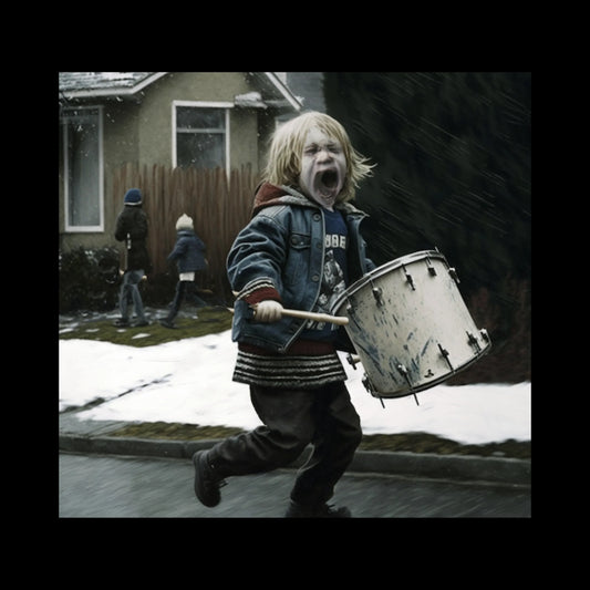 AI-generated series exploring Kurt Cobain's childhood through surreal, nostalgic, and eerie imagery inspired by his art. These images reinterpret his early years, blending innocence with themes of isolation, creativity, and angst. Each scene reflects Cobain's complex emotional world, merging reality with dreamlike distortion.