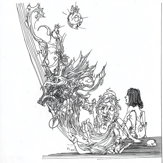 AI-generated artworks inspired by Austin Osman Spare, depicting demonic entities, chaos magick, and subconscious manifestations. The 'Demons' series reinterprets Spare’s automatic drawing, capturing grotesque figures emerging from the unconscious. These images evoke spirits, infernal beings, and apparitions, rendered in intricate line work. Each piece explores a liminal space where nightmare and reality merge in perpetual transformation.