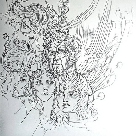 A collection of AI-generated artworks inspired by Austin Osman Spare, depicting ethereal entities, spectral visions, and liminal spaces. The 'Spirits' series channels Spare’s automatic drawing, capturing ghostly figures in swirling, dreamlike forms. These artworks evoke unseen forces, shifting between human and supernatural. Intricate line work and surreal distortions reflect Spare’s esoteric influence, inviting viewers into a world where spirits whisper beyond reality.