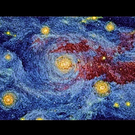 A swirling cosmic dreamscape inspired by Van Gogh's signature brushstrokes. This series blends celestial wonders with the artist's signature impasto style, featuring luminous galaxies, spiraling nebulae, and vibrant starlit skies. Deep blues and golden yellows create a mesmerizing interplay of movement and texture, evoking the grandeur of the universe through the expressive turbulence of Van Gogh's Starry Night.