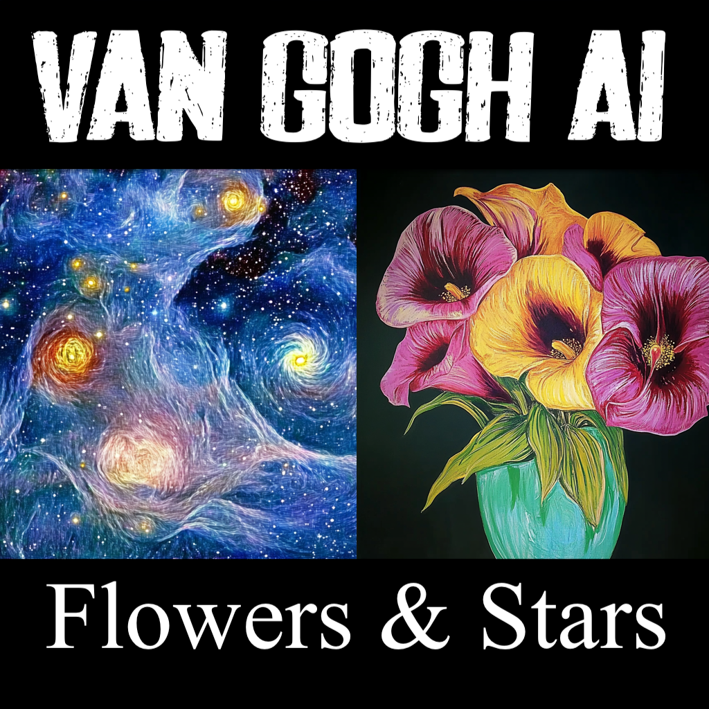 Van Gogh AI: Flowers & Stars