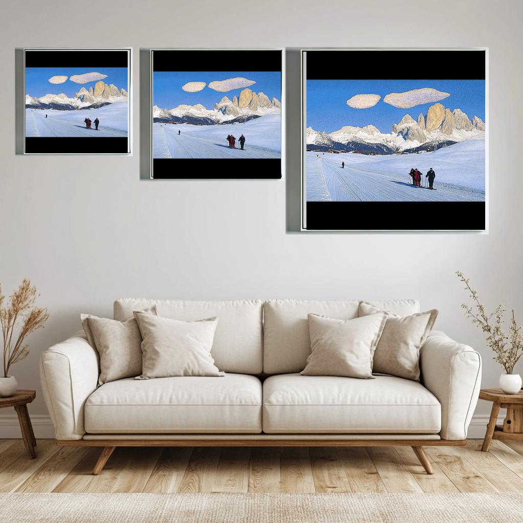 landscape with tourists